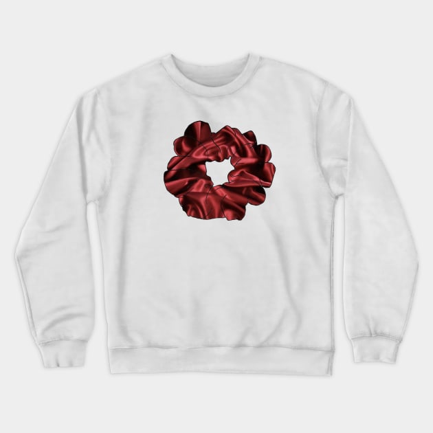 Red Satin Scrunchie Crewneck Sweatshirt by lolsammy910